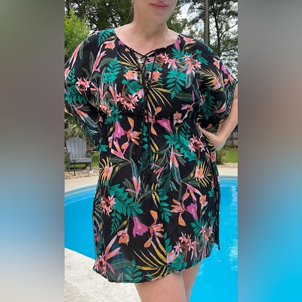 Old Navy Tropical Kaftan Style Swim Cover/CoverUp/ Beachwear
